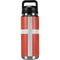 Denmark Flag Distressed YETI Rambler 26oz Bottle Skin
